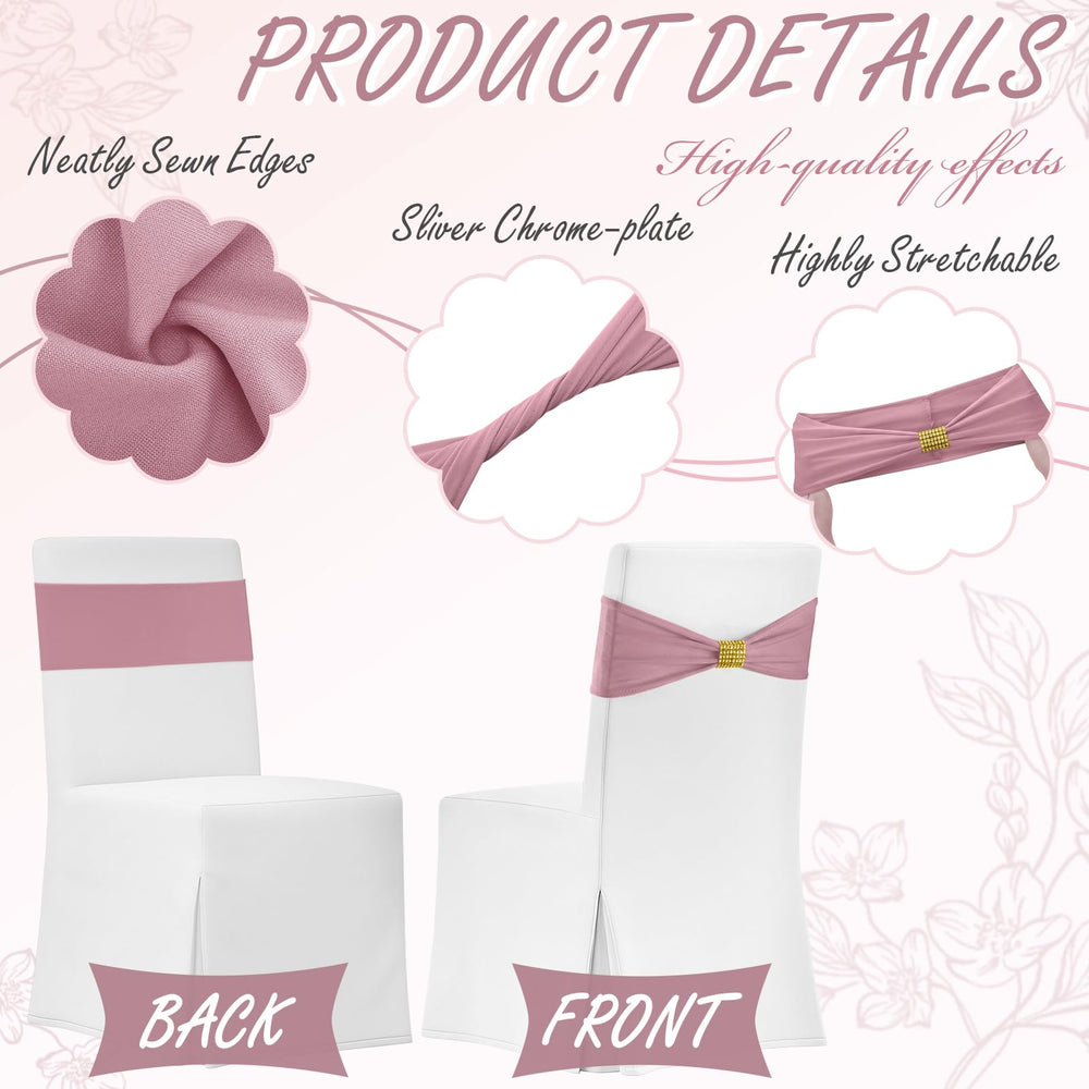 Hahafelt stretchable 6x14 inch chair sashes fitting most chairs