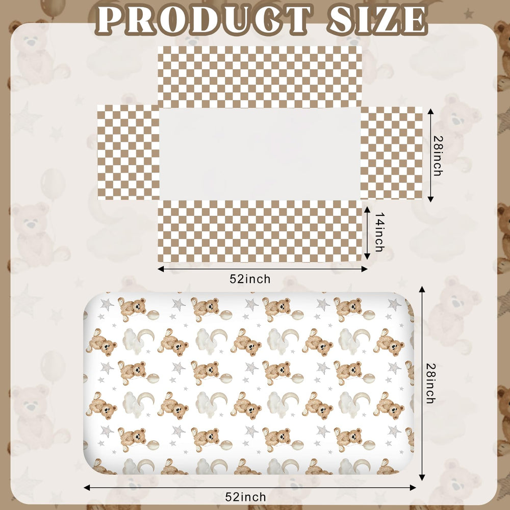 Hahafelt Teddy Bear crib skirt close-up showing 14-inch drop
