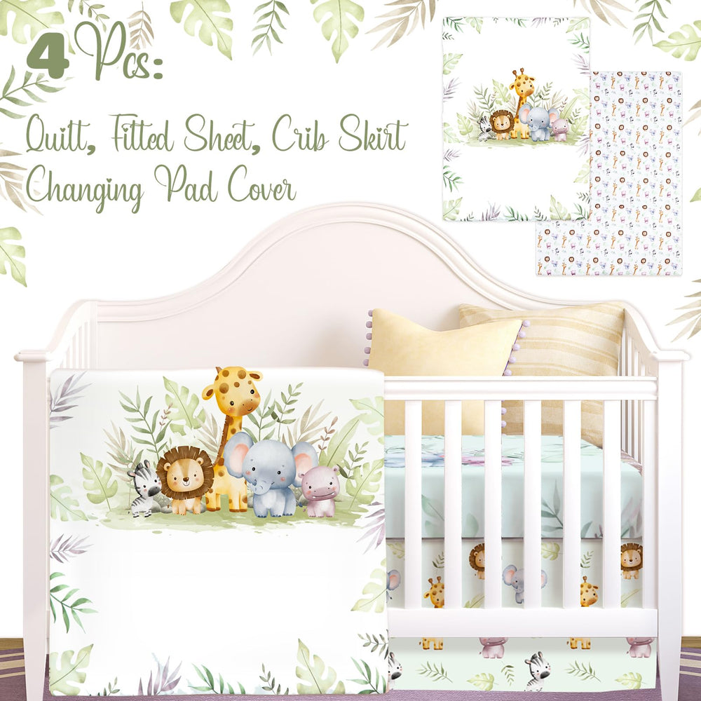 Hahafelt wildlife bedding set four-piece pack highlights complete contents