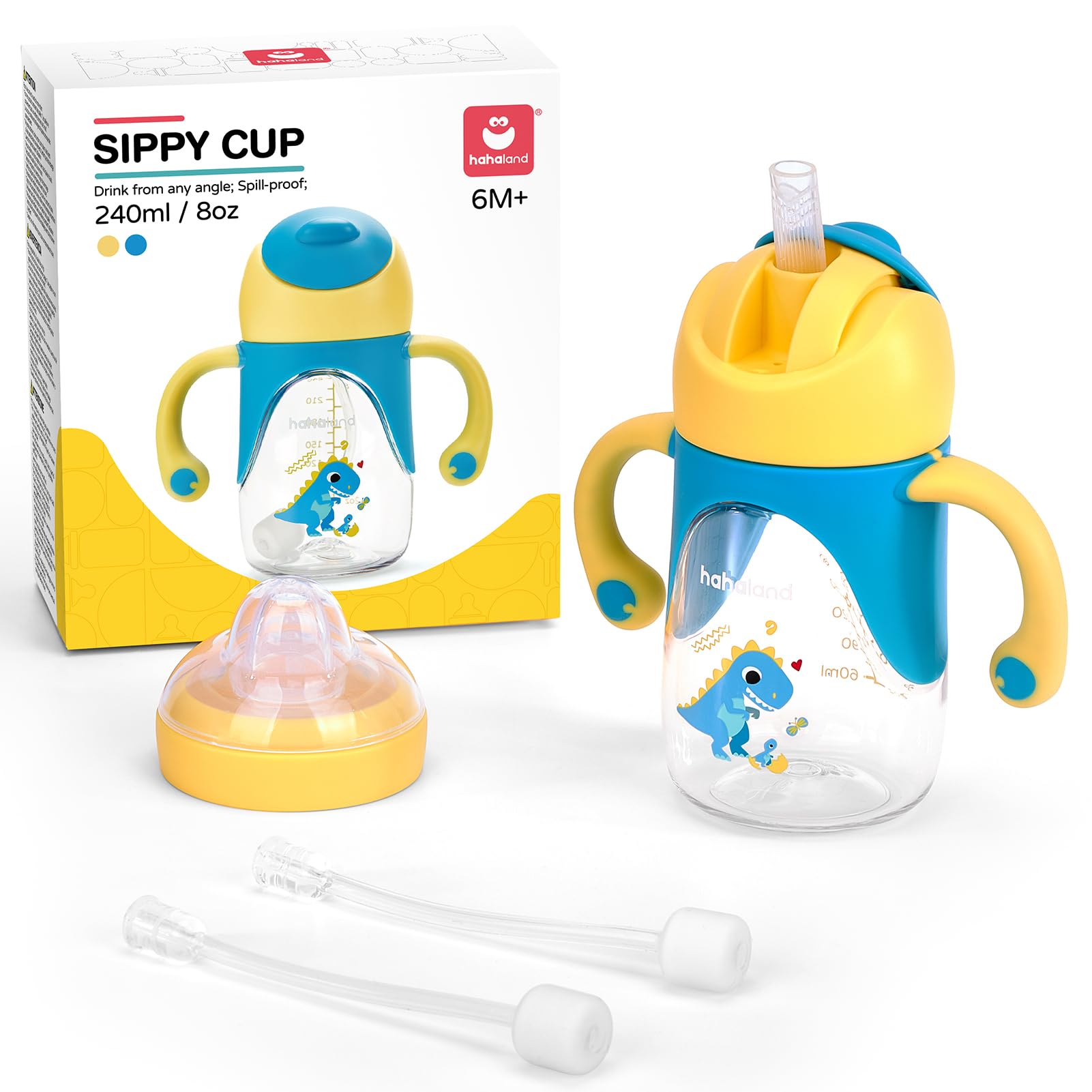 Hahaland sippy cup ml scale helps track intake accurately