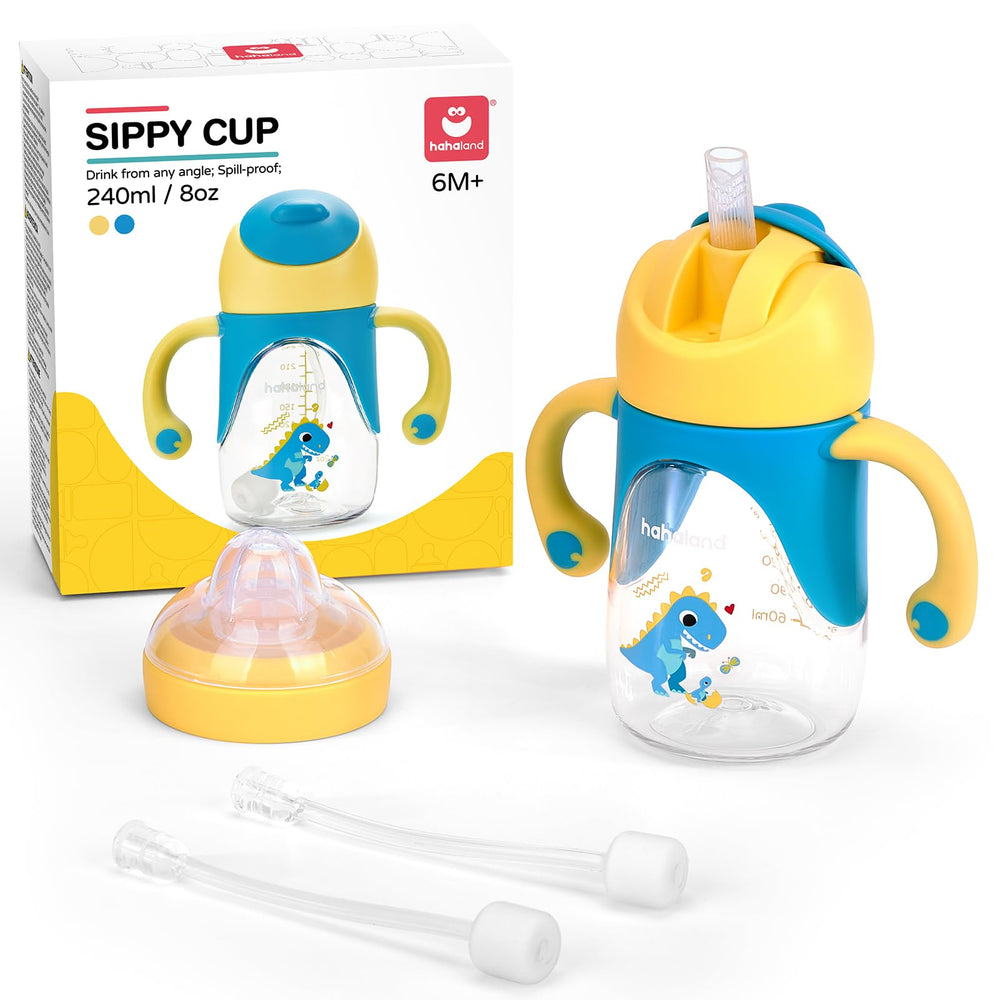Hahaland sippy cup ml scale helps track intake accurately
