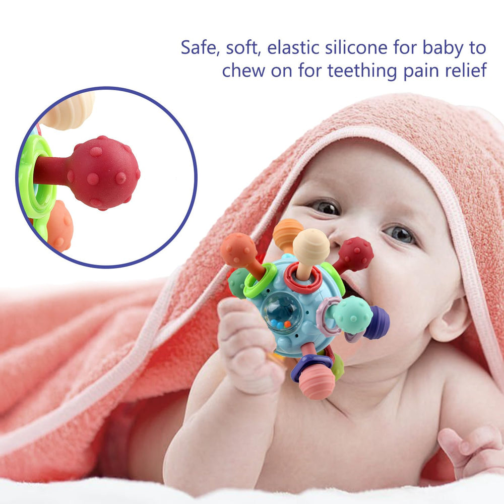 HAHAone montessori toy with colorful shapes supports visual development