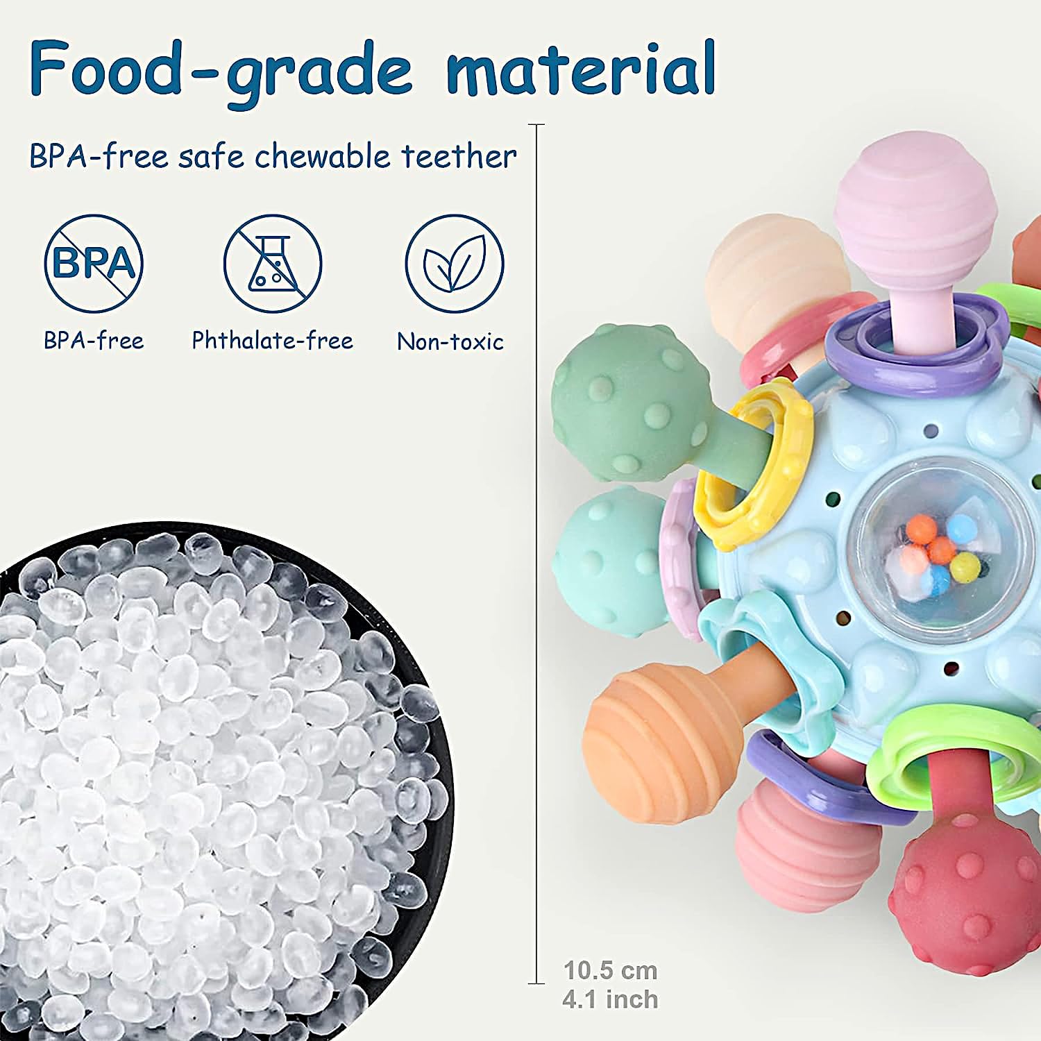 HAHAone safe materials teether designed for newborn mouthing exploration