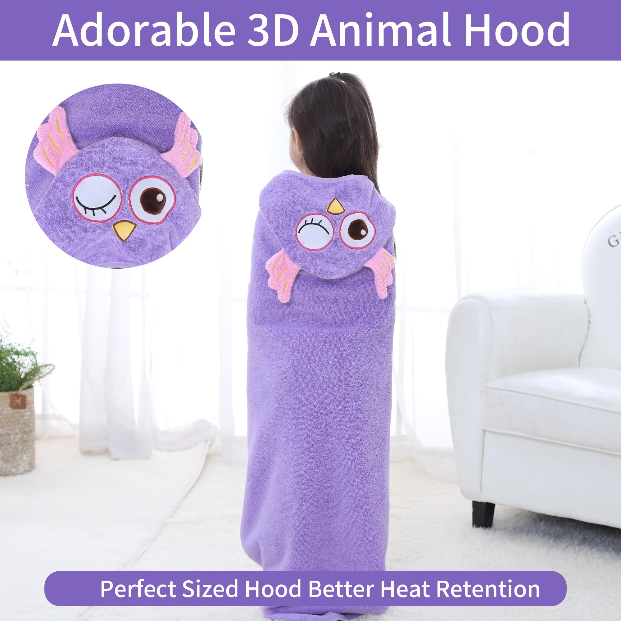 HAHASHOW towel made of absorbent 100% cotton for quick drying after bath