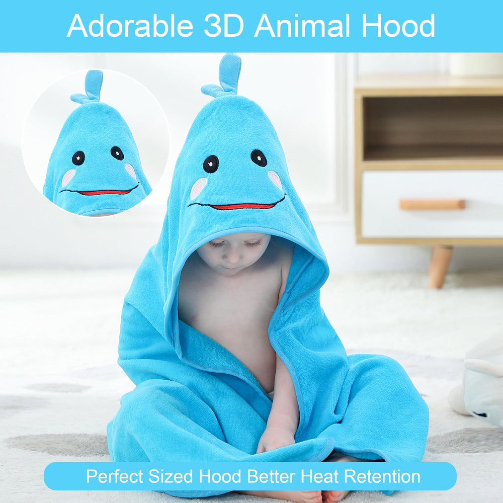 HAHASHOW large 35x35 towel ideal for wrapping babies or toddlers.