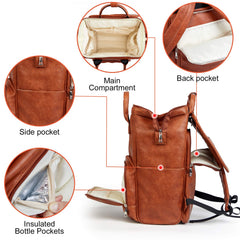 HAHASOLE insulated bottle pockets maintain bottle temperature on the go.