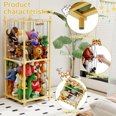 HAIDAIYA elastic rope access stuffed animals highlights quick-access display and organization