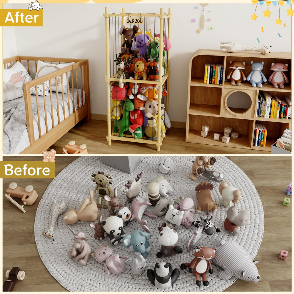 HAIDAIYA zoo style toy storage shelf design emphasizes playful decor and tidy rooms