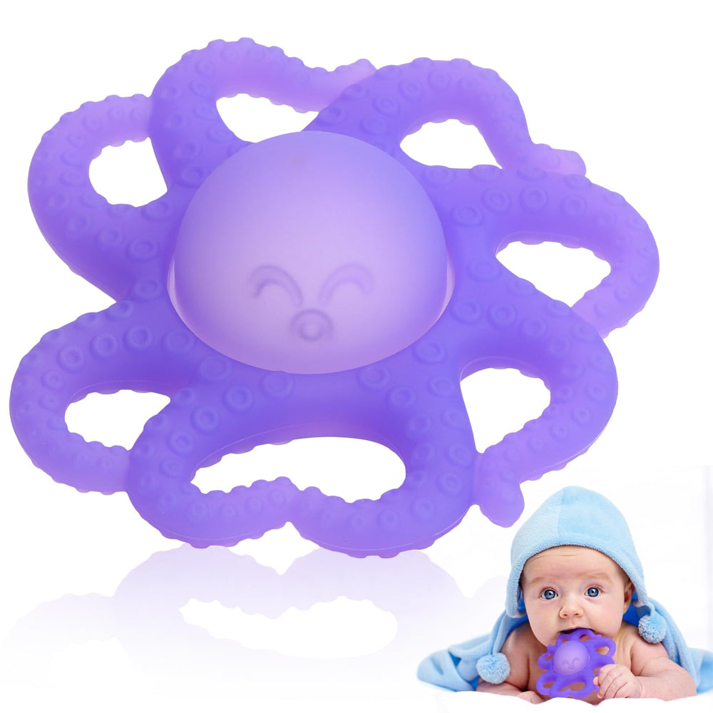 Haili XMGQ octopus teether front view soothing gums during teething