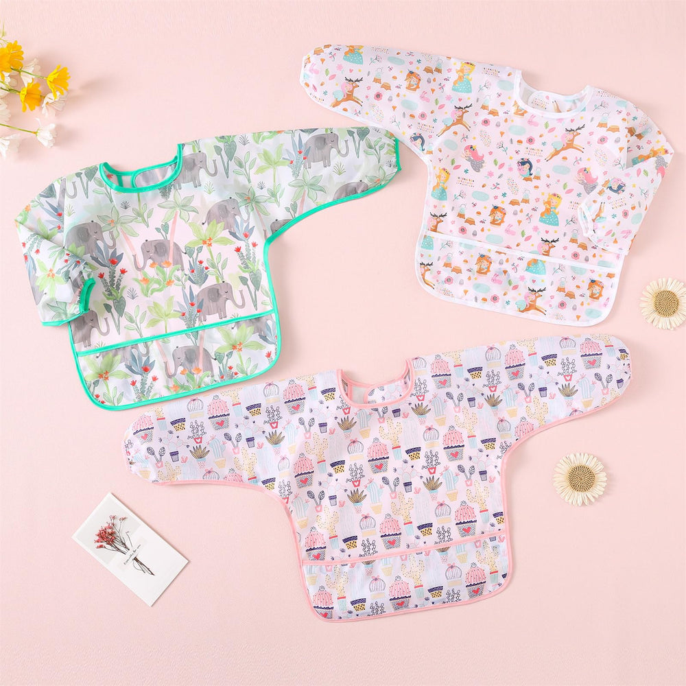 HaimoBurg long-sleeved bibs are easy to clean and care.