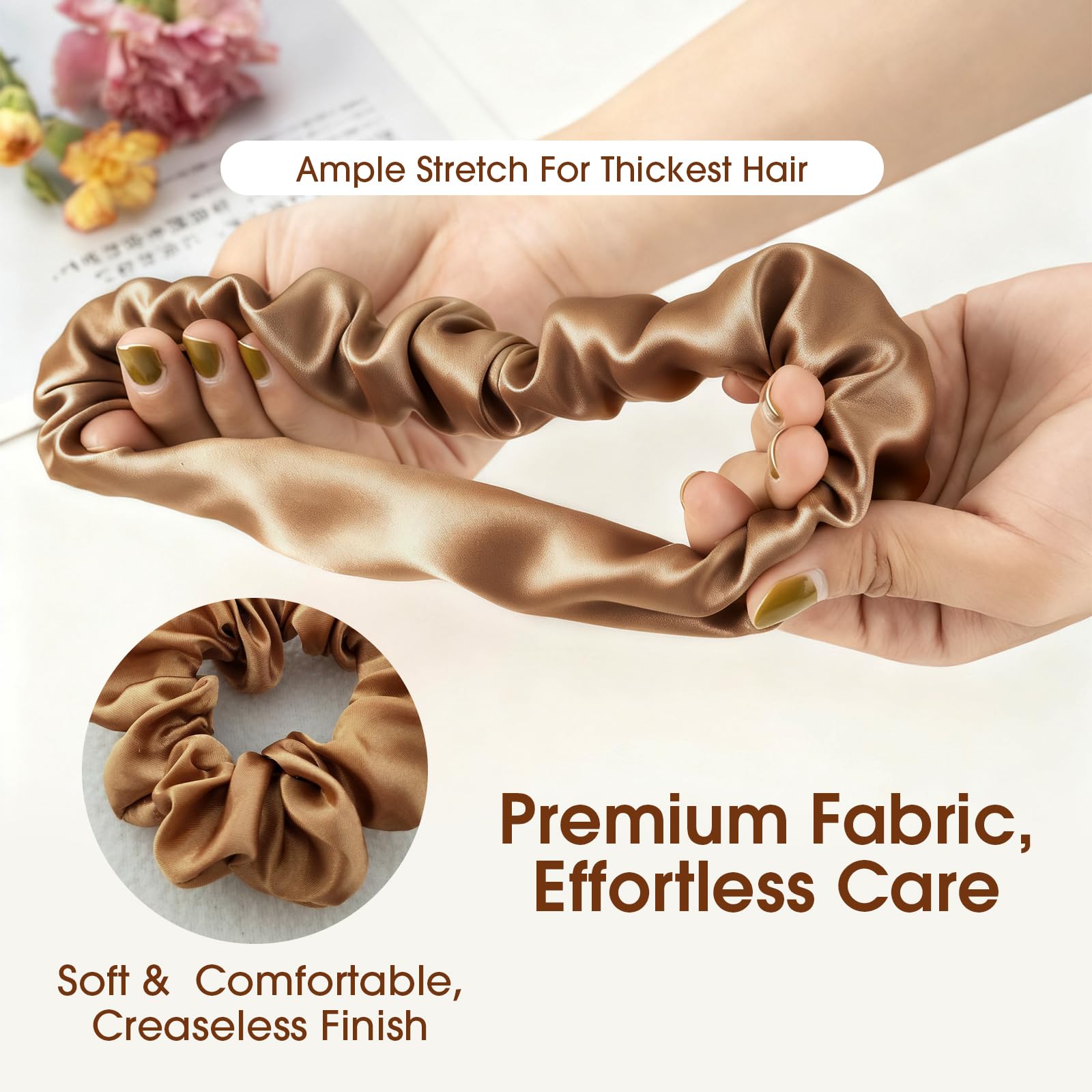 Hair Ties soft scrunchies color variety: gentle hold for thick, thin, or curly hair.