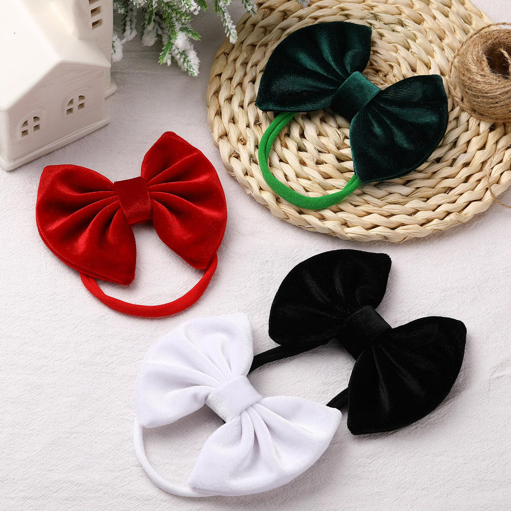 HairChrysm set of four Christmas bows ideal for holiday photos