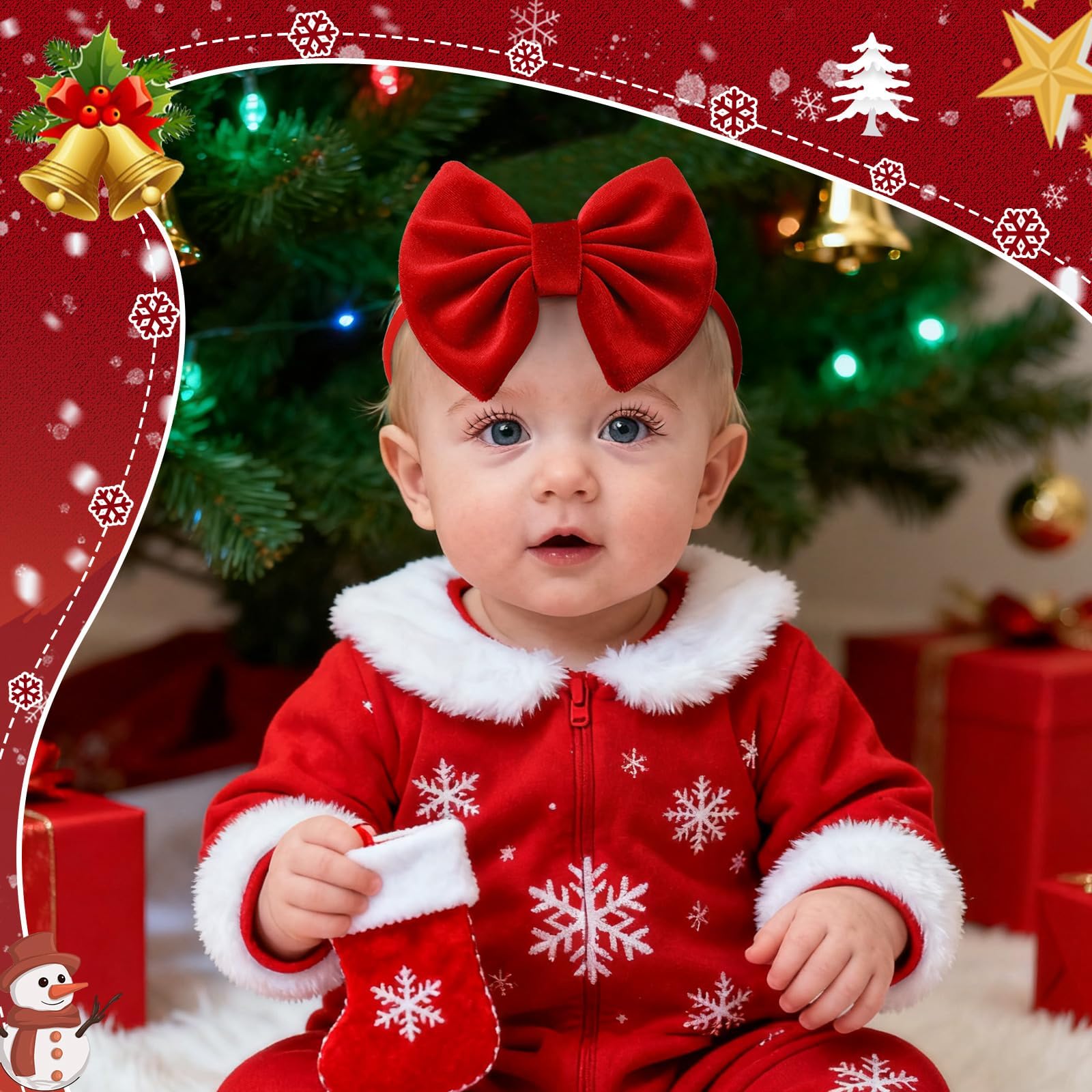 HairChrysm velvet baby bow white clean classic newborn look