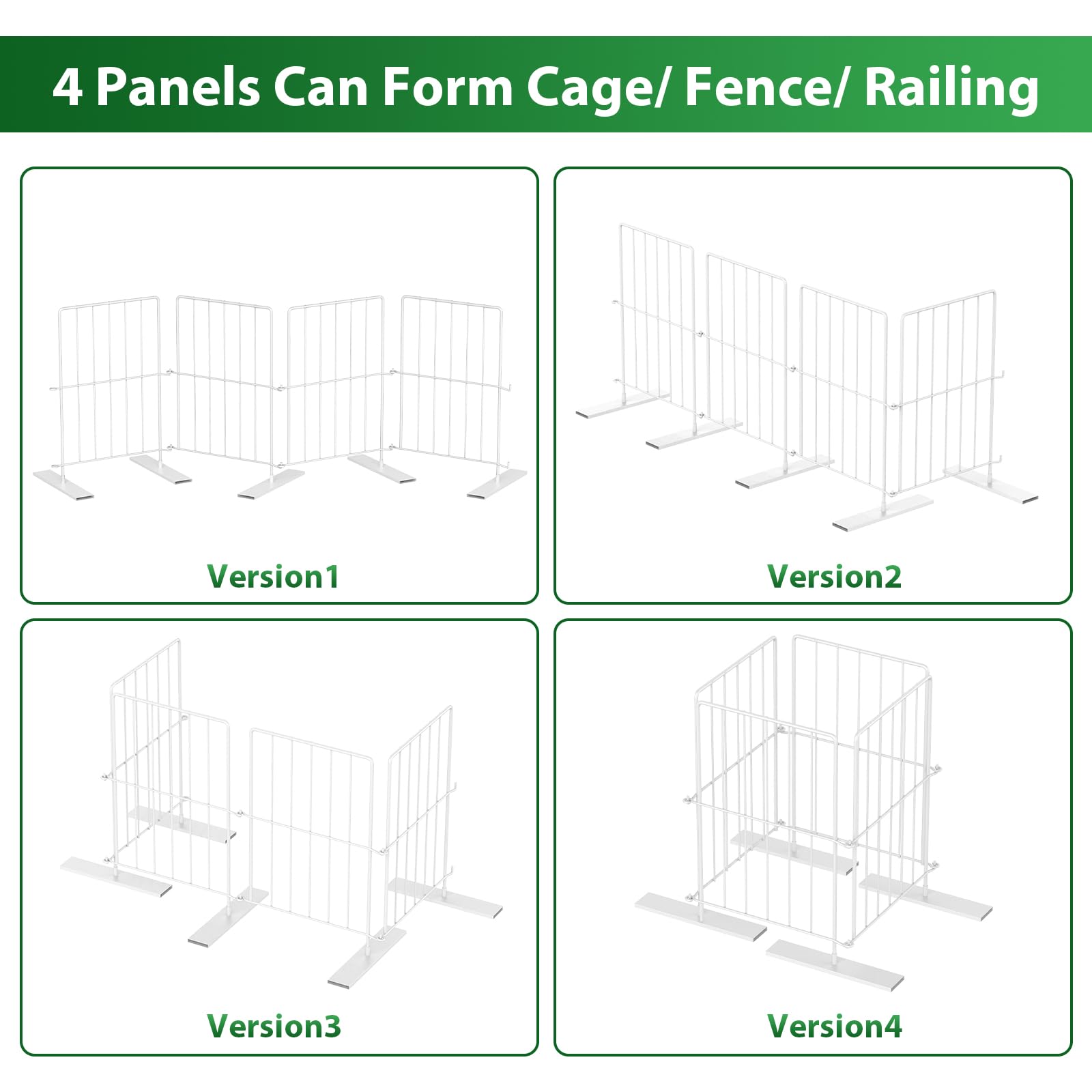 HAITRAL foldable 4-panel pet gate flexible layout for fitting odd spaces.