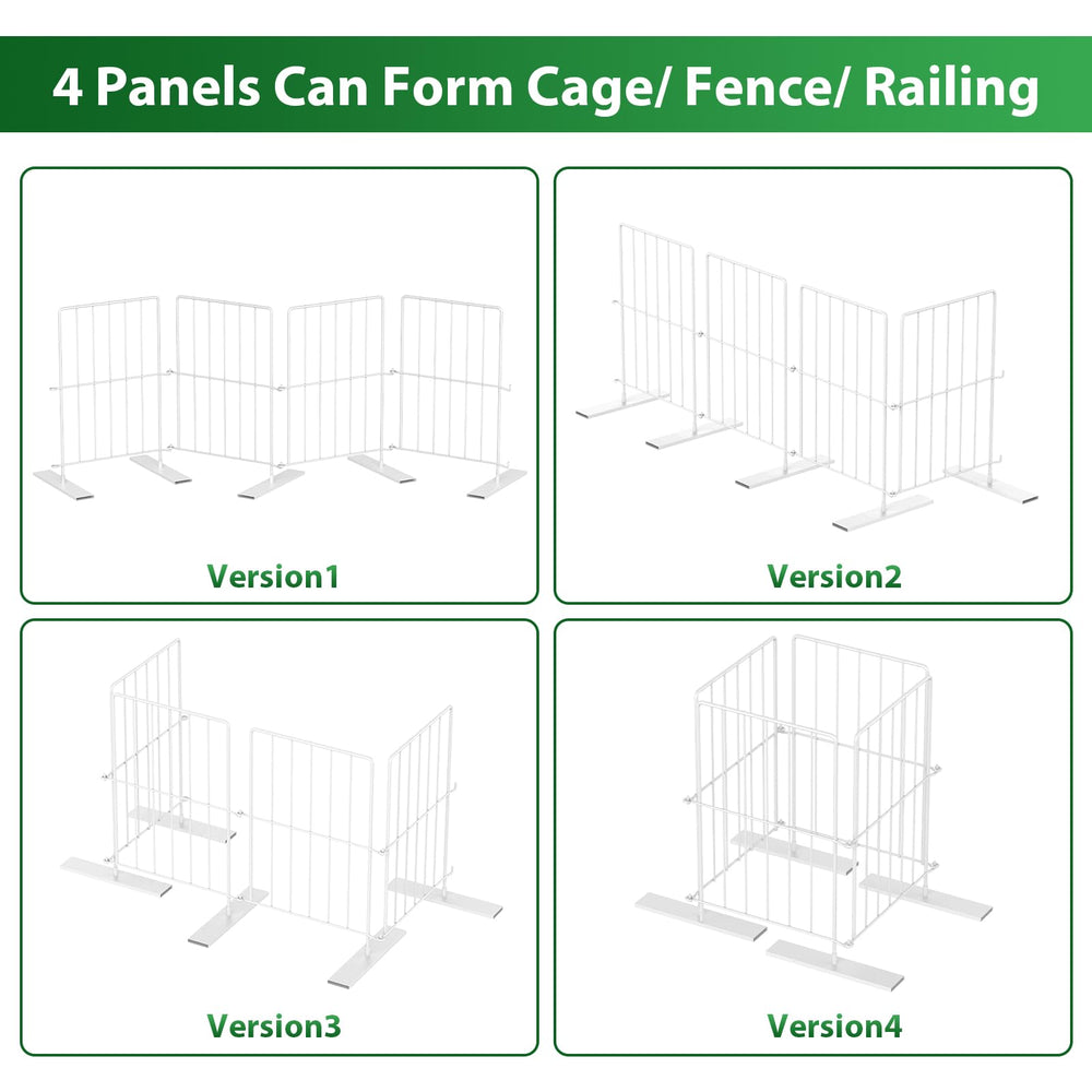 HAITRAL foldable 4-panel pet gate flexible layout for fitting odd spaces.