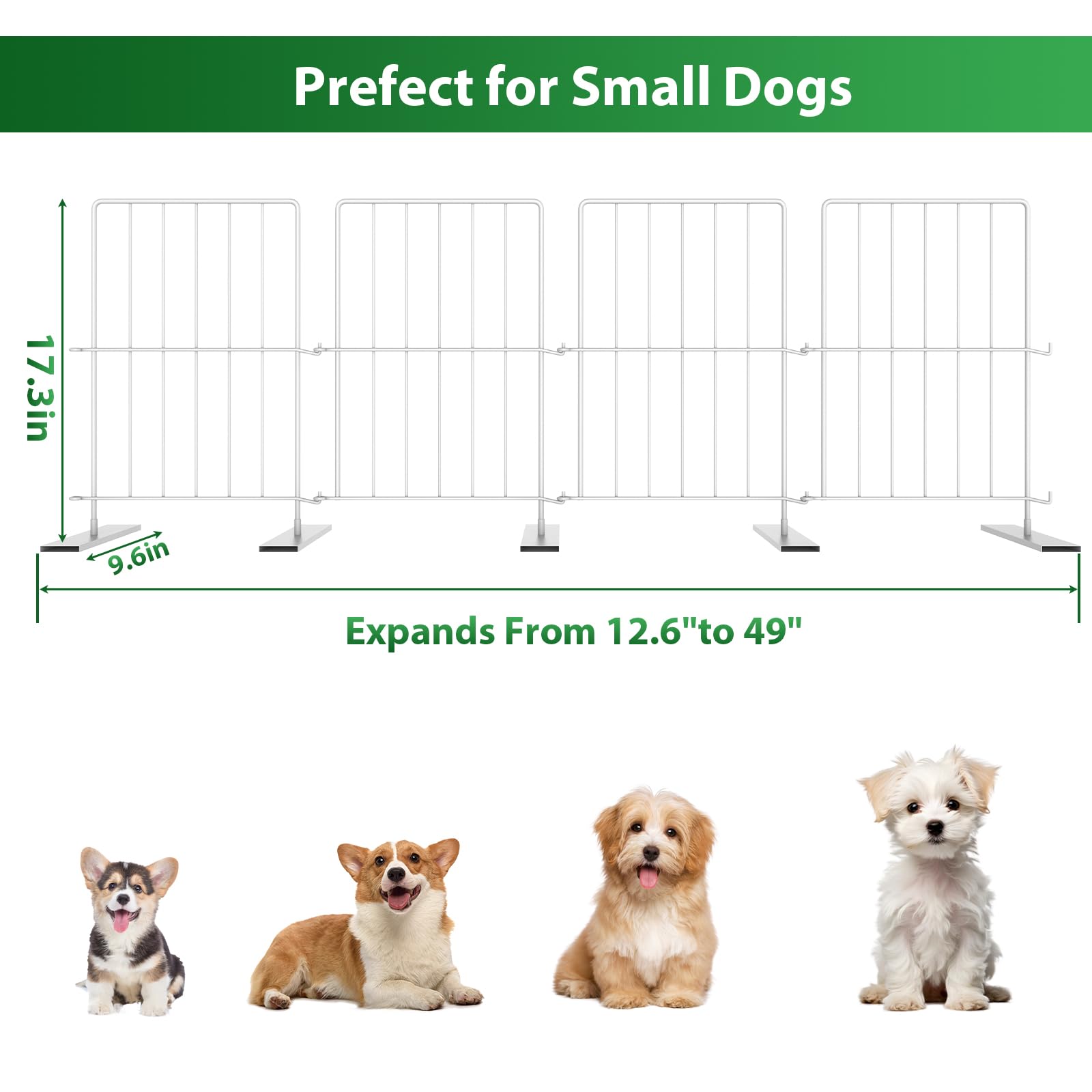 HAITRAL freestanding metal gate base emphasizes stability for stairwell use.