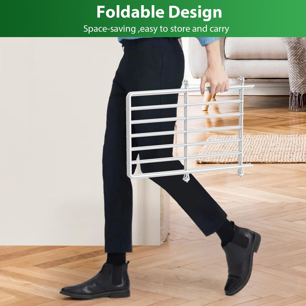 HAITRAL indoor pet gate in doorway provides quick safety barrier for curious pups.