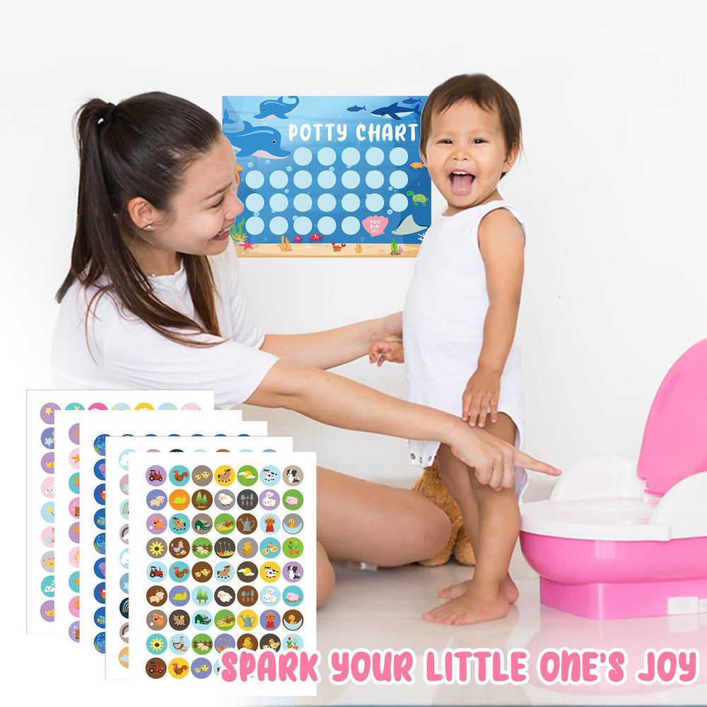 HAJOROM potty chart sticker chart shows progress with bright rewards
