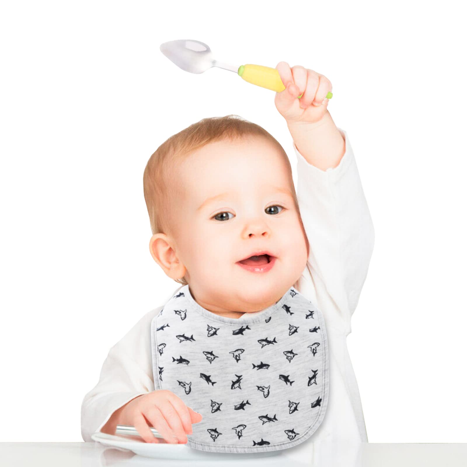 Hakochia baby bib easy clean design helps washing and preserves shape.