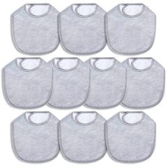 Hakochia bib front view with 4-layer absorbent cotton keeps baby dry during drool.