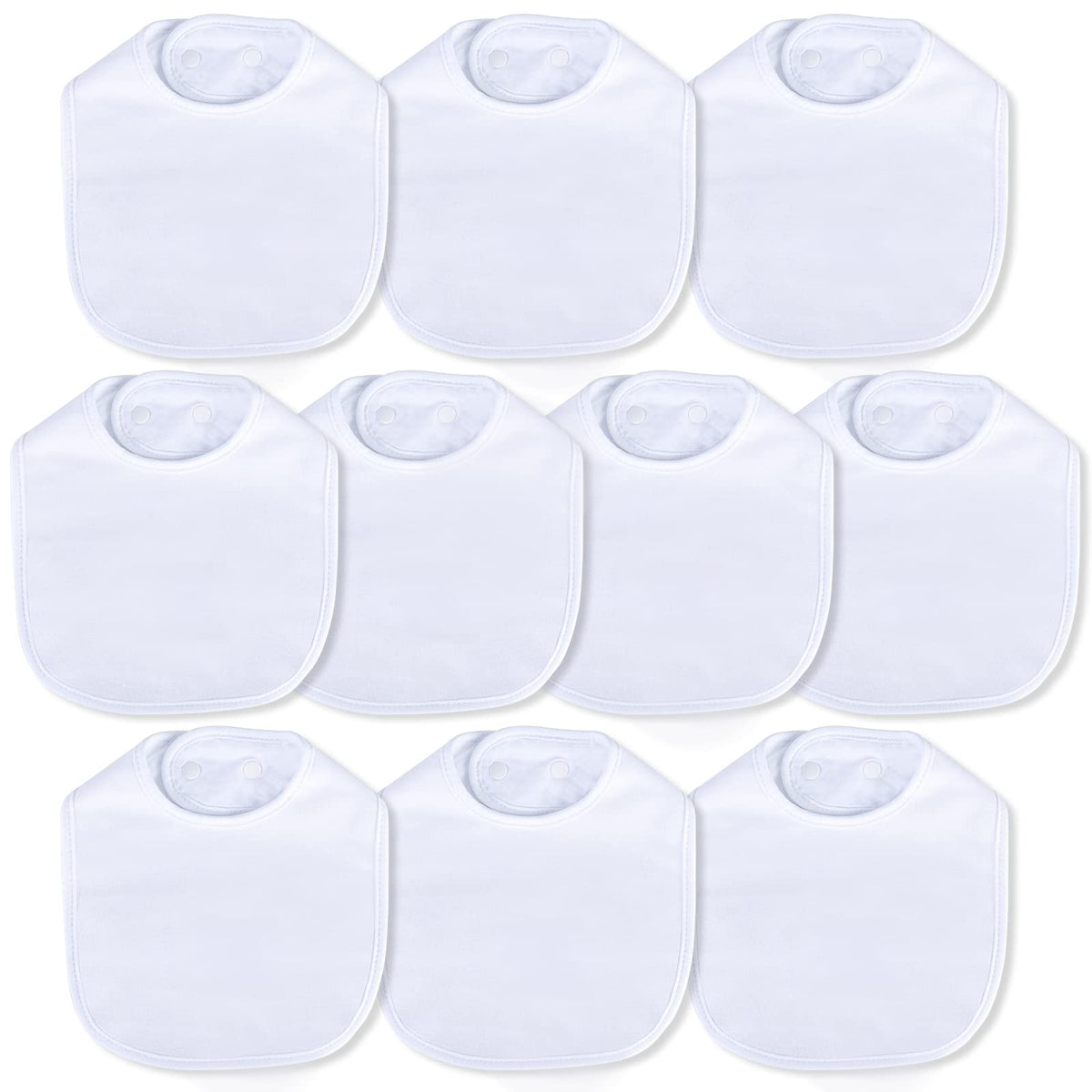 Hakochia baby bib front close-up showing soft cotton and high absorption for drool