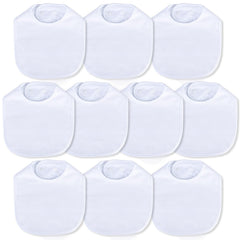 Hakochia baby bib front close-up showing soft cotton and high absorption for drool