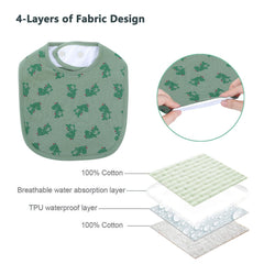 Hakochia baby bib outer soft organic cotton surface for gentle contact.