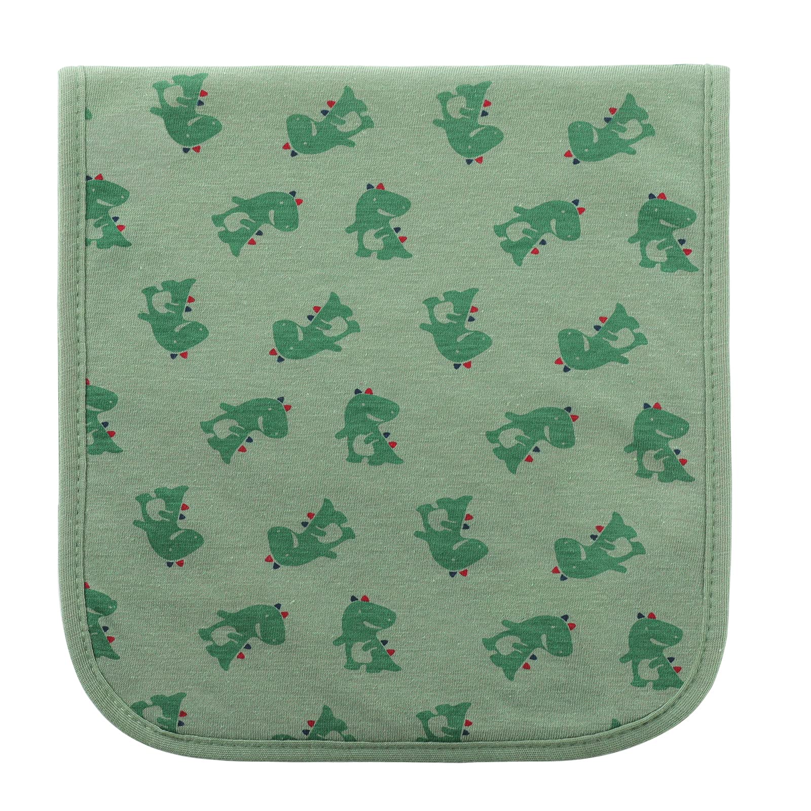 Hakochia burp cloths neatly stacked in a nursery setup.