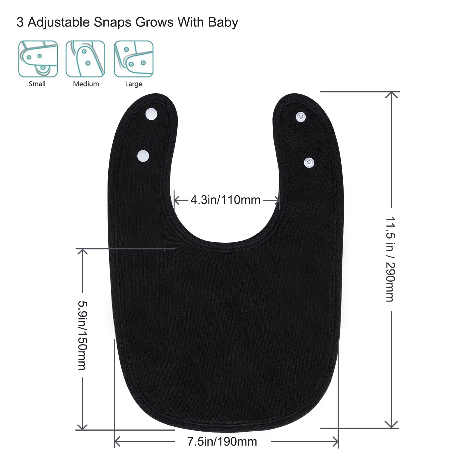 Hakochia machine washable bibs simplify post-meal cleanup.