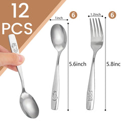 HAKSEN toddler utensils with mirror-polished forks provide safe, comfortable grip.