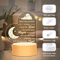 Hakumata wood-frame night light on bedside table