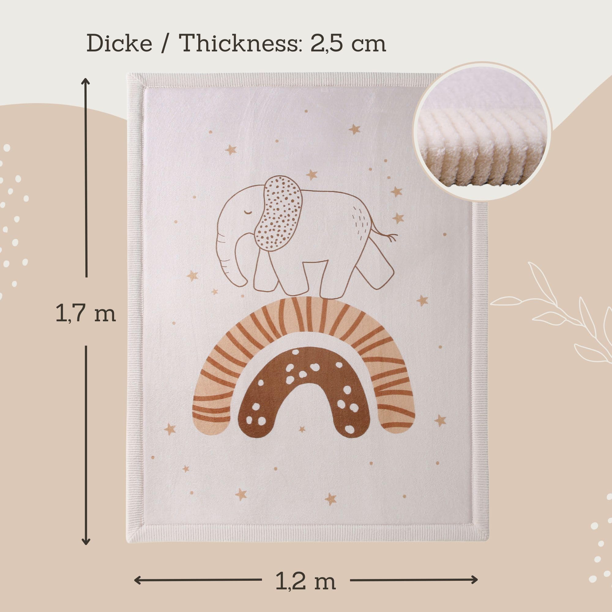 Hakuna Matte 1 inch memory foam core; supportive crawling surface.