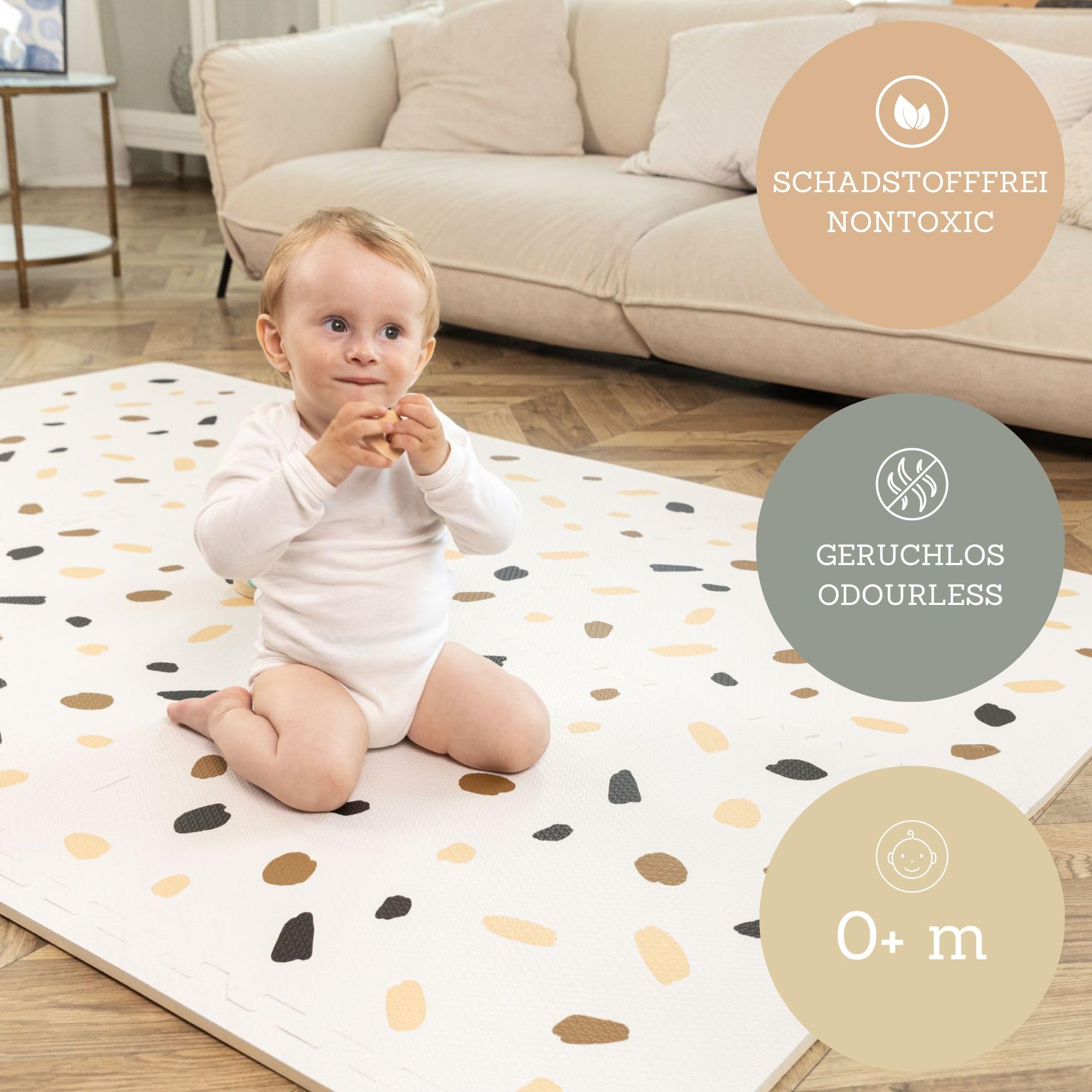 Hakuna Matte waterproof surface easy to wipe clean after spills.