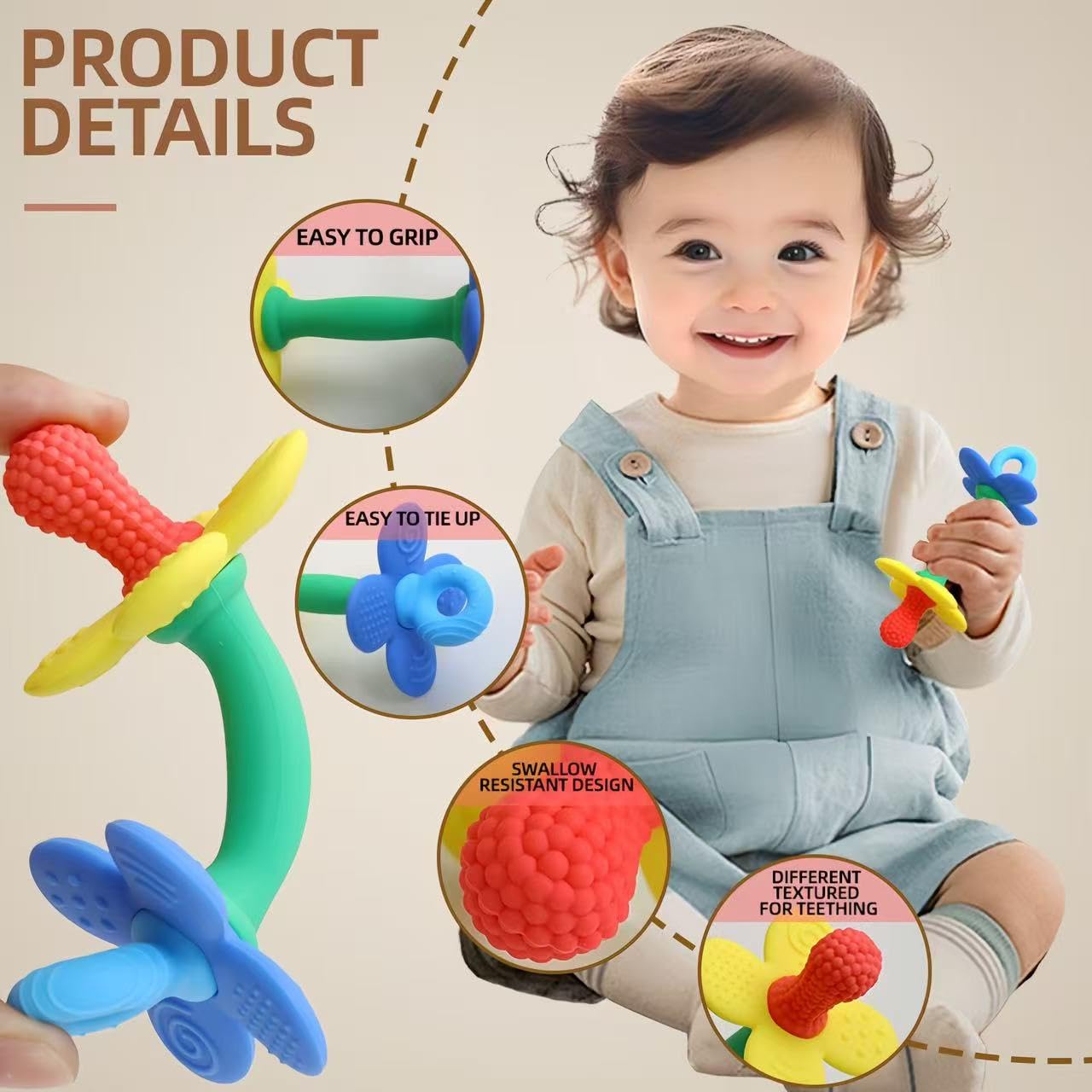 HALAA VAUVA multi-texture-designs support sensory exploration and teething use.