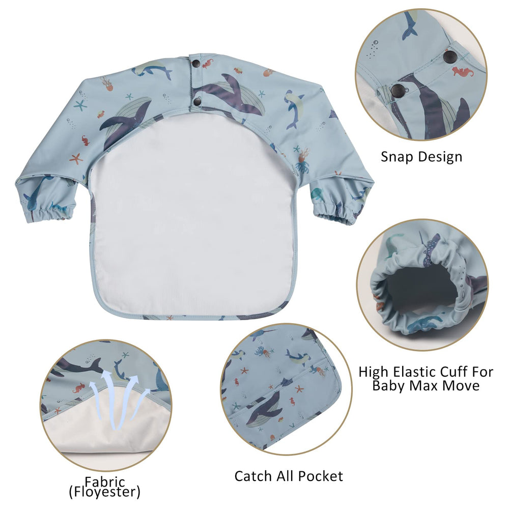 halaa-vauva cute animal pattern bib making mealtime fun for toddlers