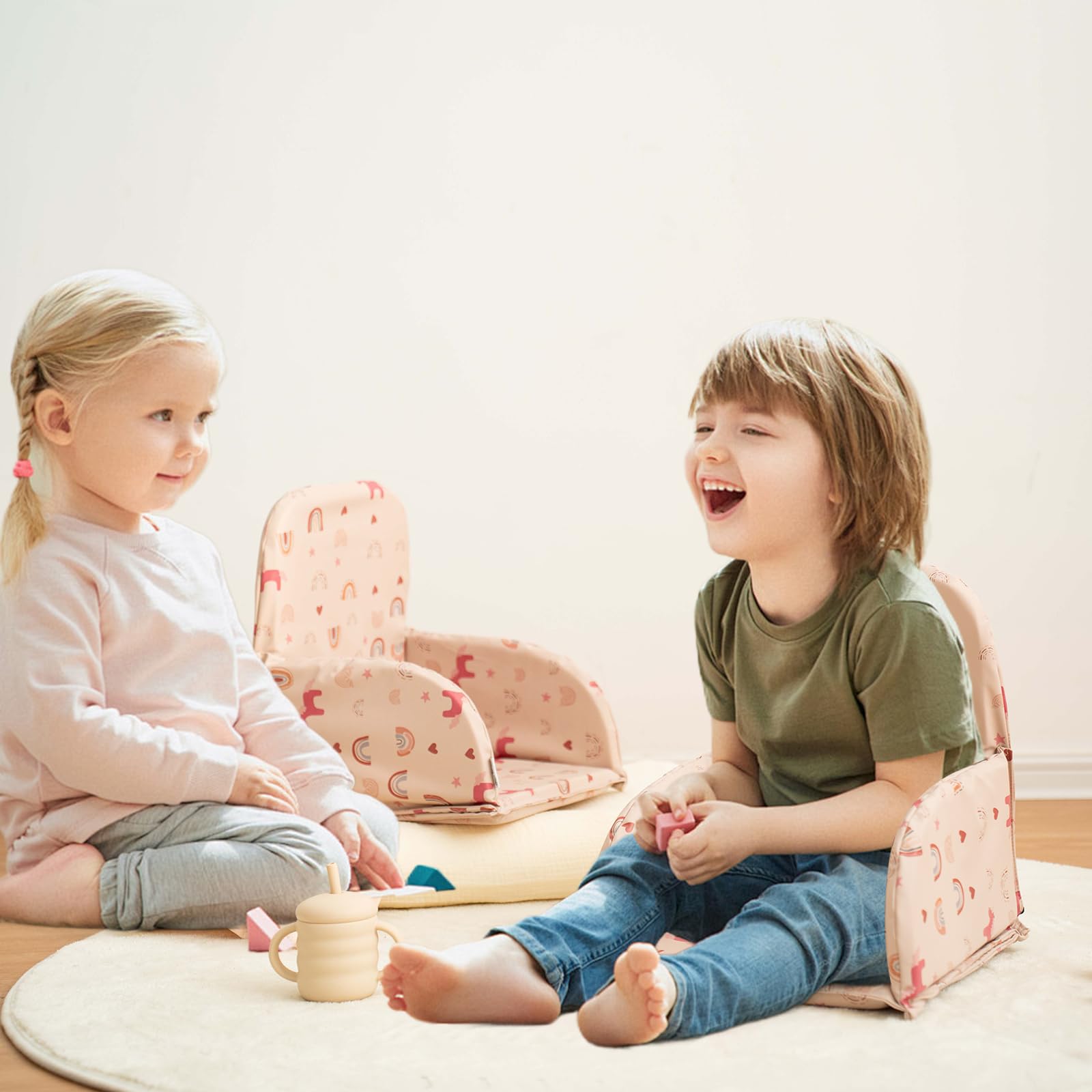 HALAA VAUVA high chair cover easy clean PU surface DJ Pink for quick maintenance.