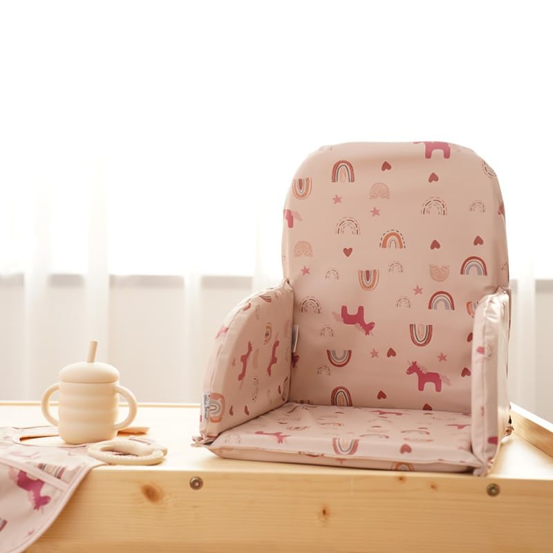 HALAA VAUVA high chair cover straps secured to chair for reliable stability.