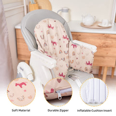 HALAA VAUVA high chair cushion with inflatable inner lining for customizable firmness