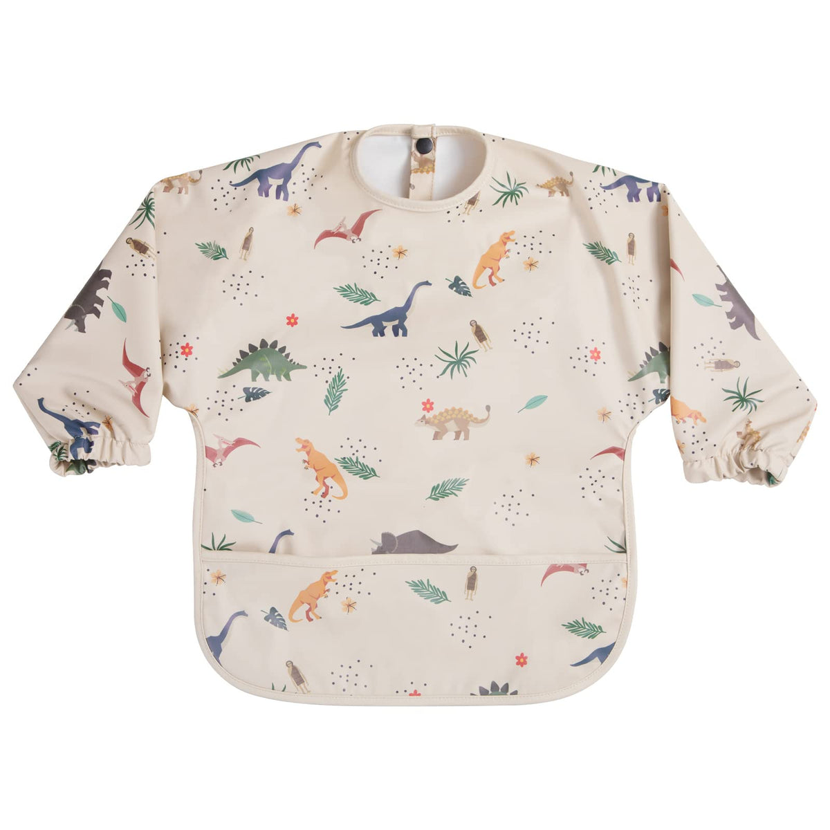 HALAA VAUVA long sleeve baby bib gives soft touch while protecting outfits during meals.