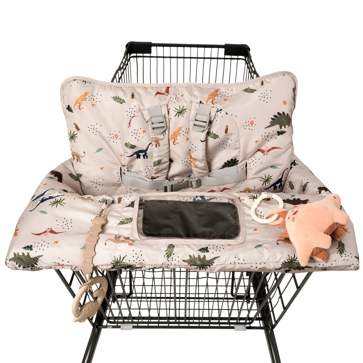 HALAA VAUVA shopping cart cover folded into storage bag for easy transport