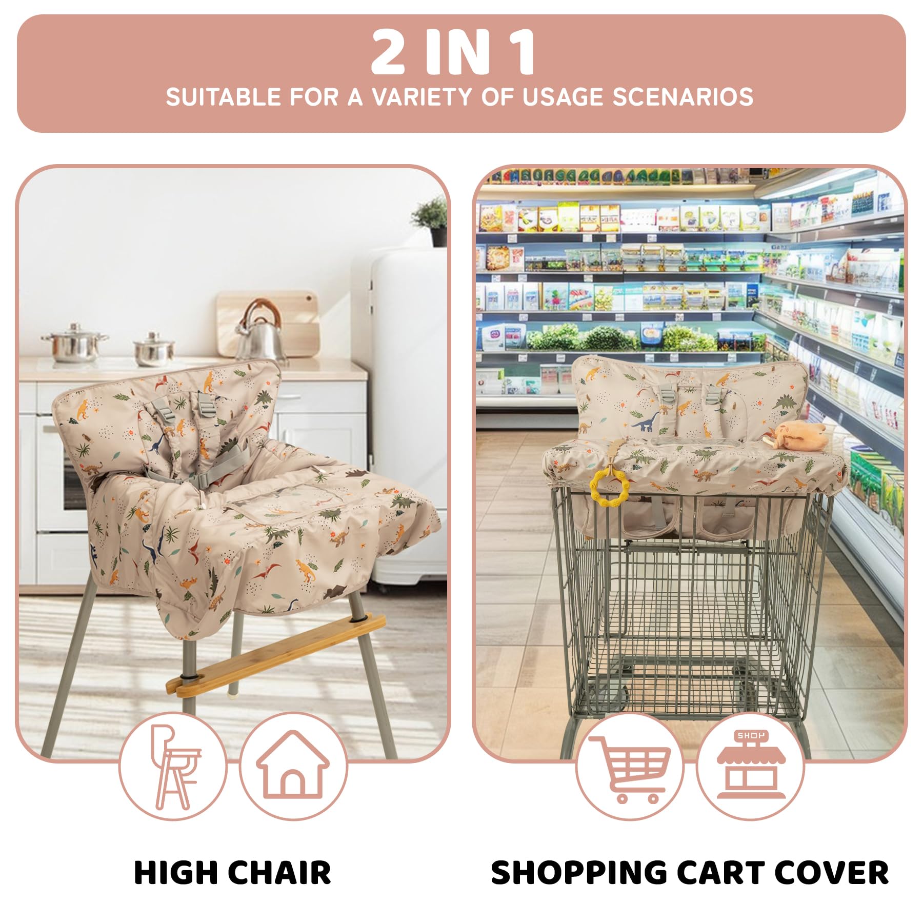 HALAA VAUVA machine-washable cart cover for quick cleaning after outings.