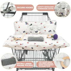 HALAA VAUVA shopping cart cover soft breathable fabric for baby comfort