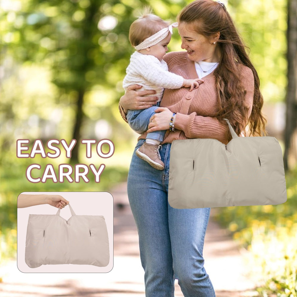 HALAA VAUVA cover includes toy loops and colorful patterns to entertain.