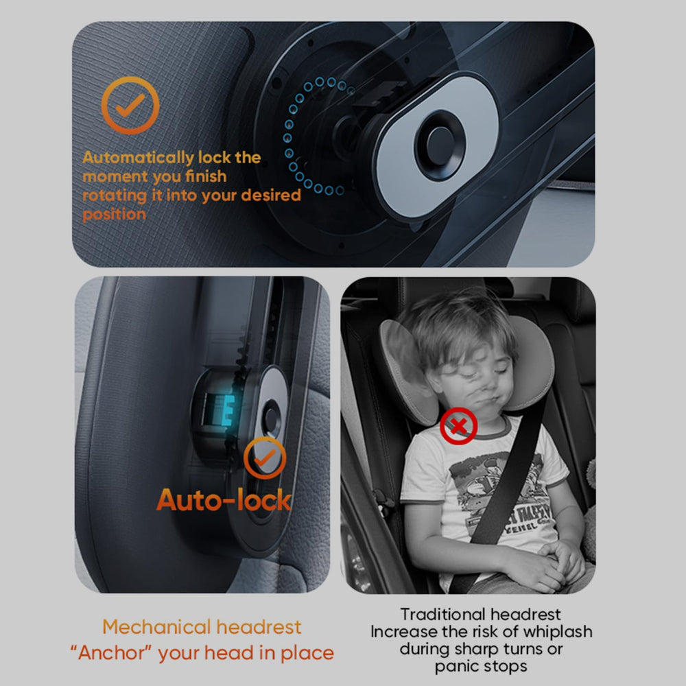 Haliwaii headrest 2-inch height extension evident for different riders.