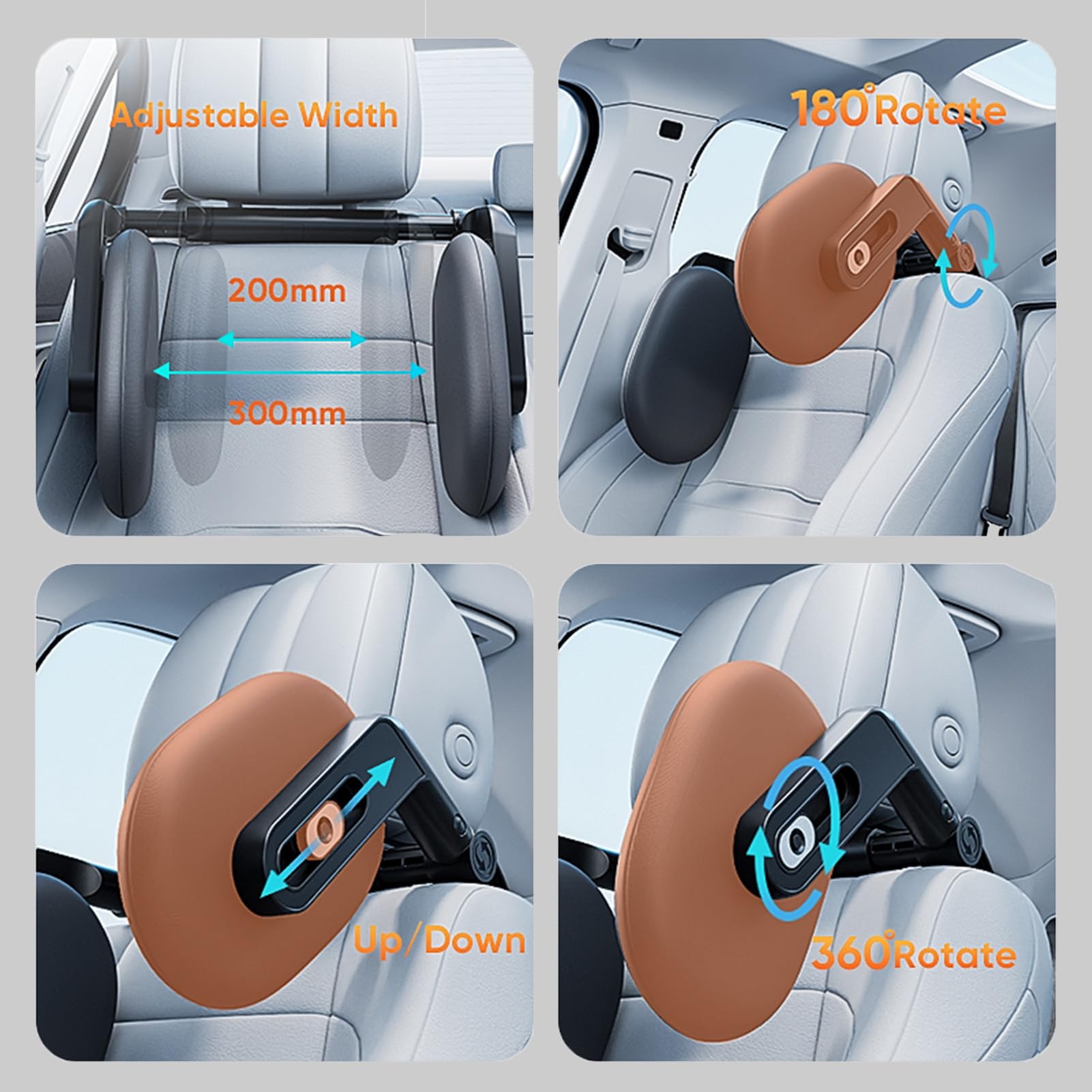 Haliwaii sleeping eye mask included alongside headrest for improved rest.