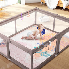Haleeone play mat non-slip bottom ensuring secure grip on floor.