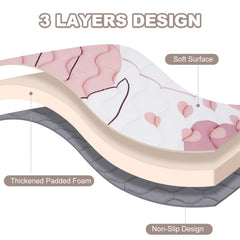 Haleeone baby play mat anti-slip bottom keeps crawlers safe during playtime.