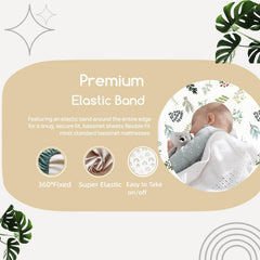 Haleeone bassinet sheet breathable polyester texture for cool sleep