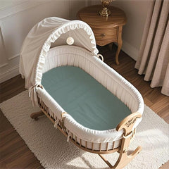haleeone bassinet sheets rainbow color options for boys or girls rooms.