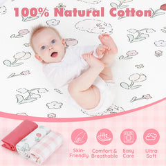 Haleeone elastic-edged sheets provide snug fit on 21x35 bassinets.